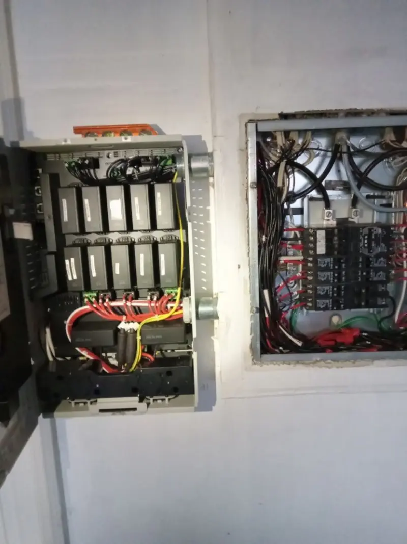 Electrical panel upgrade completed for Security Camera Wiring in Falmouth